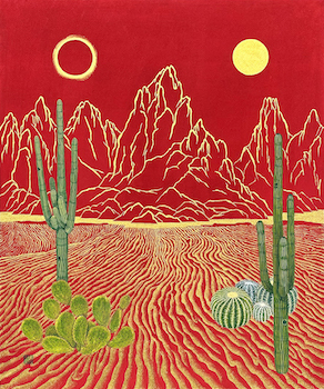 Sun, Moon and Cactus-7 2023 24x20