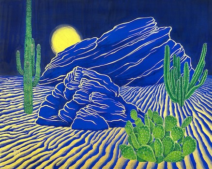 Cactus in the Dark-6 16x20