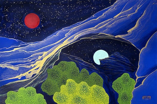 Sedona in the Dark 12x18