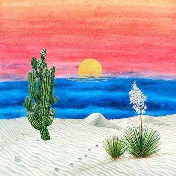 Cactus in the White-2 18x18